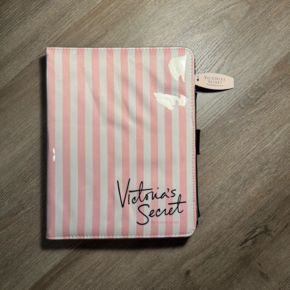 Victoria's Secret Pink and White Striped tablet Case
